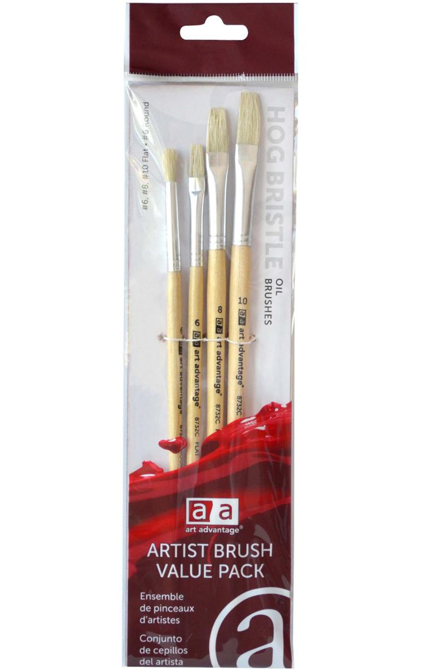 Art Advantage Hog Bristle Oil Brushes