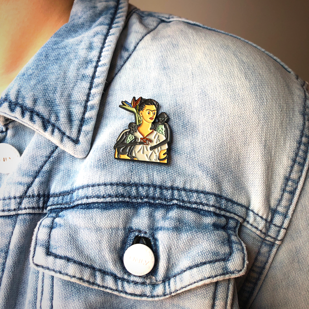 Pin Self Portrait with Monkeys - Art History Collection