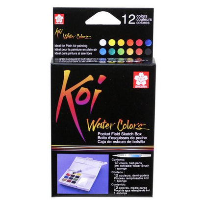 Koi Water Color Field Sketch Set | 12-Color Sketch Box Set