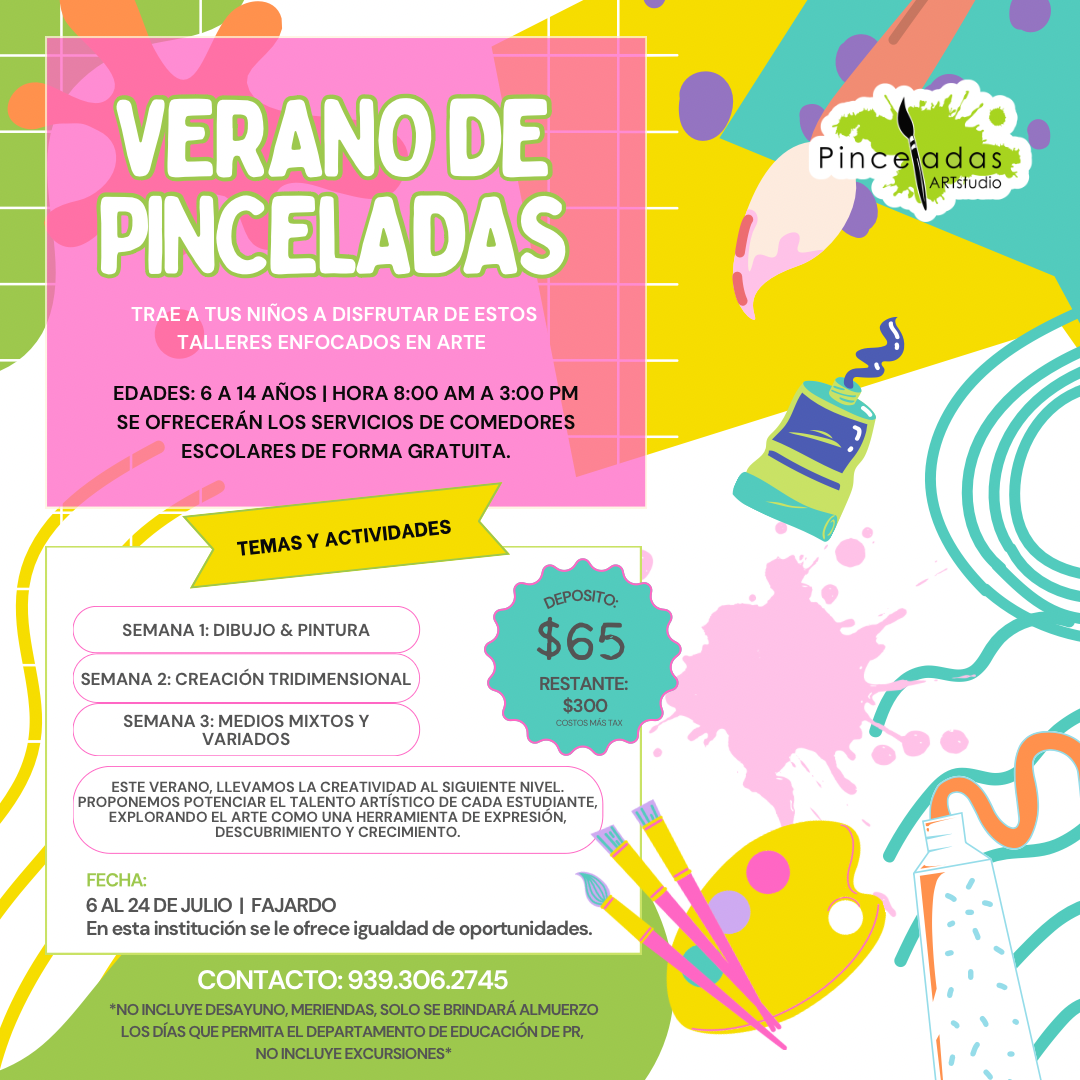 Julio 2026 Verano de Pinceladas | Matrícula