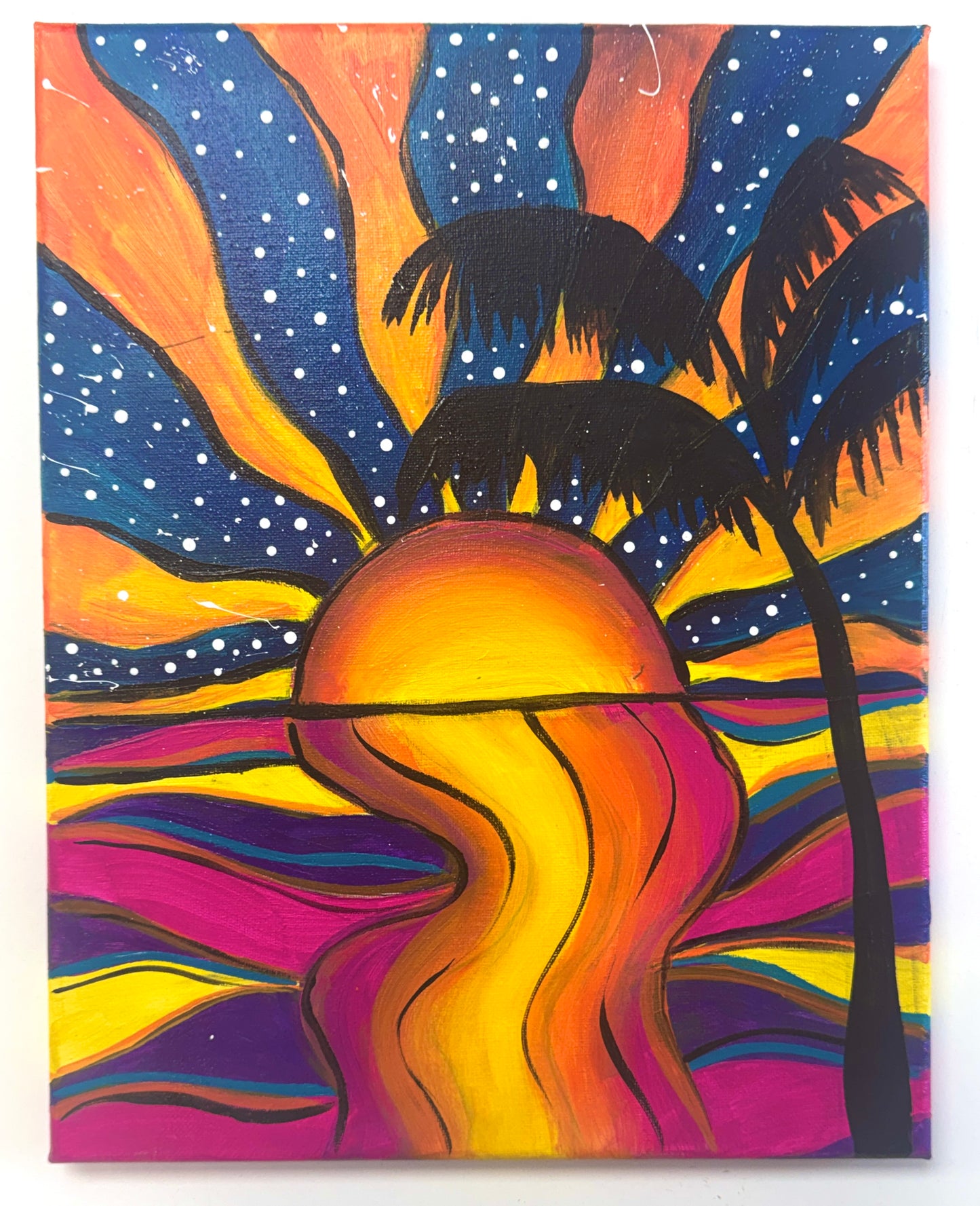 Art & Sip | at Pepo’s 1227 Beer Garden | Tropical Sunset