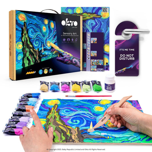 Sensory Art 3D Clay Painting Kits, Starry Night, Vincent Van Gogh