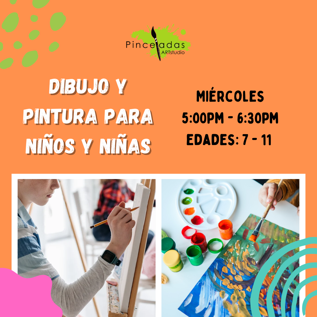 Dibujo y Pintura para niños y niñas | miércoles | Febrero a Mayo 2025