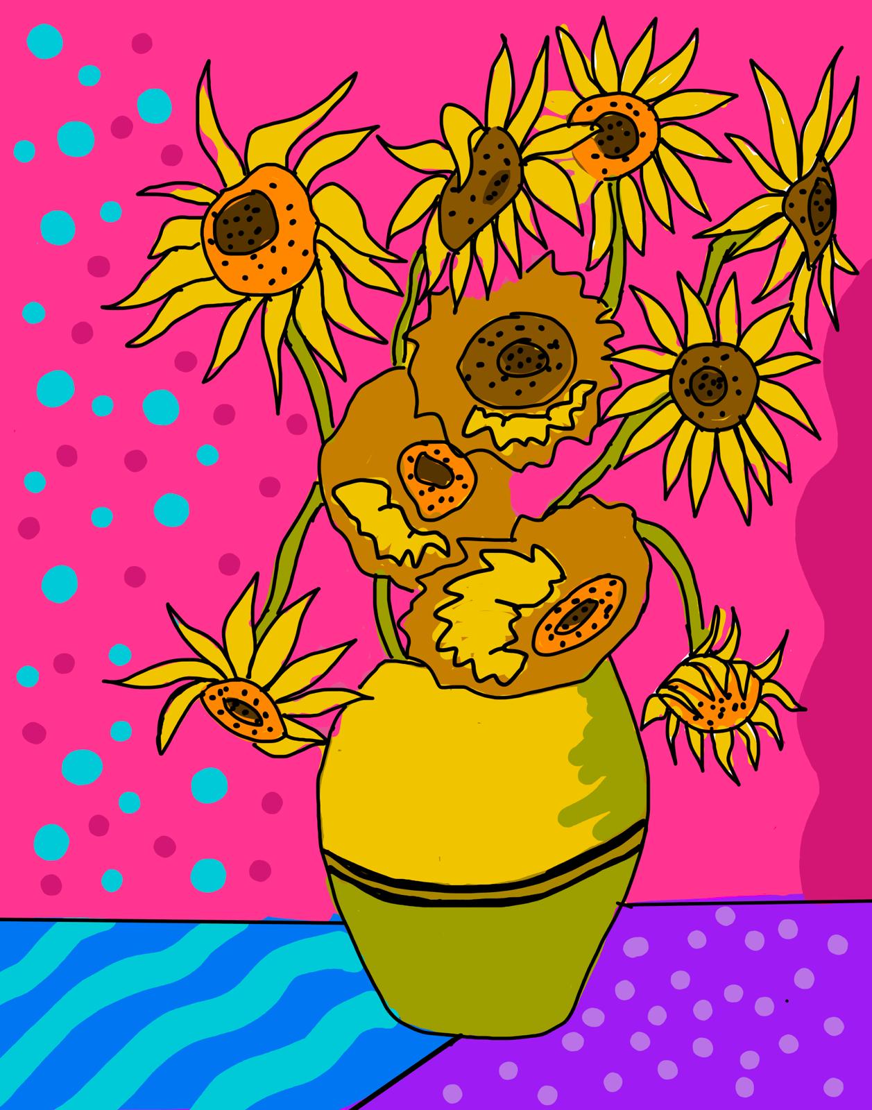 Art & Sip | at Pepo’s 1227 Beer Garden | Sunflowers Pop Art