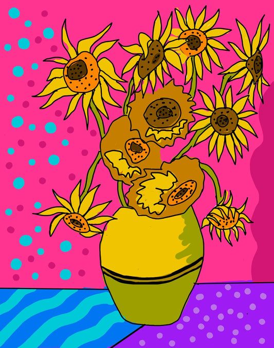 Art & Sip | at Pepo’s 1227 Beer Garden | Sunflowers Pop Art