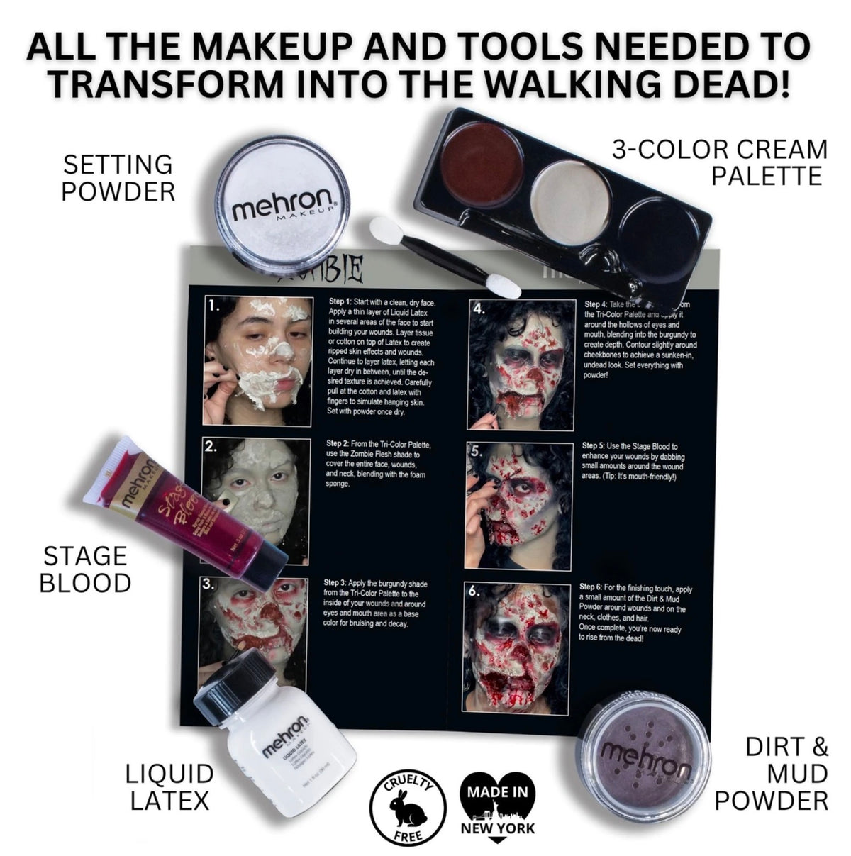 Mehron - Zombie Professional Makeup Kit