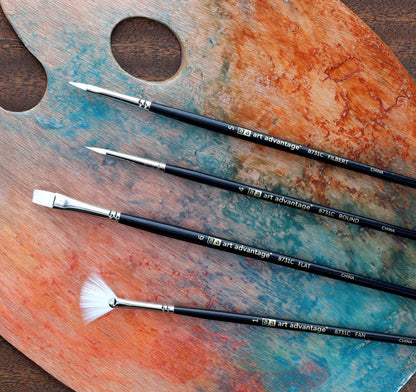 Art Advantage Artist Brush Value Pack | White Nylon