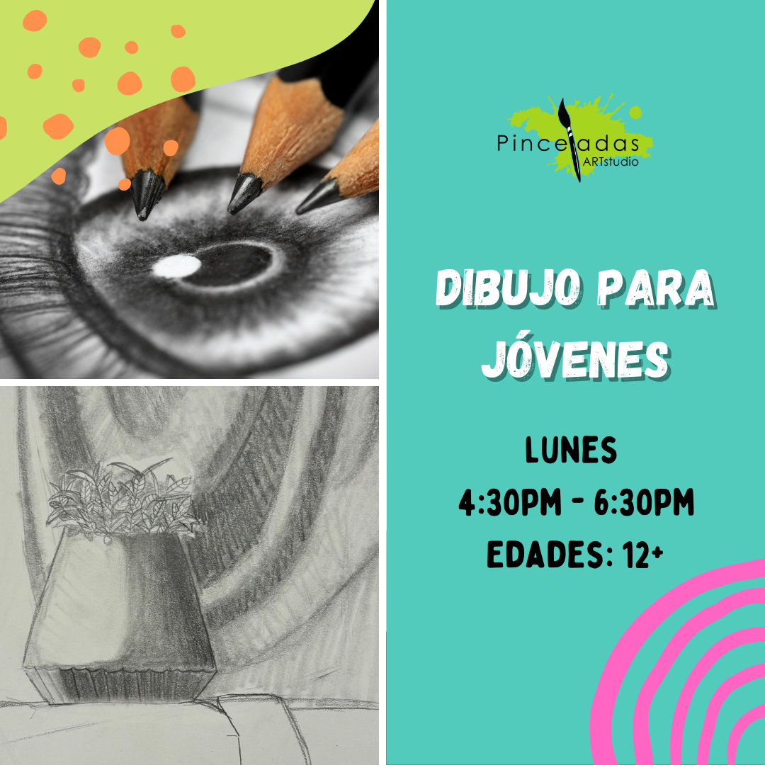 Dibujo para jóvenes 12+ | lunes | Febrero a Mayo 2025