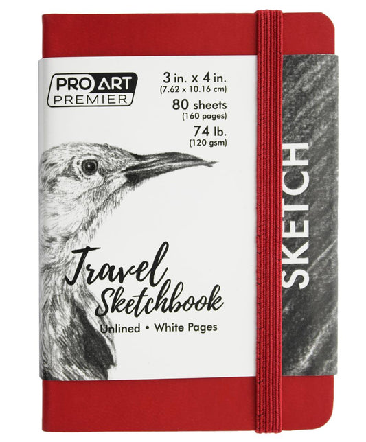Pro Art Premier Travel Sketchbook 3”x4” | Red