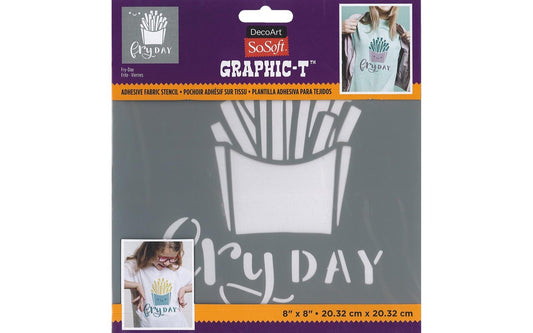 DecoArt Sosoft- Fabric Stencil: Fry-Day