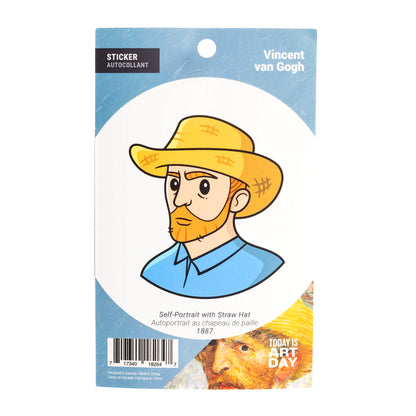 Sticker | Vincent van Gogh : Self Portrait With Straw Hat