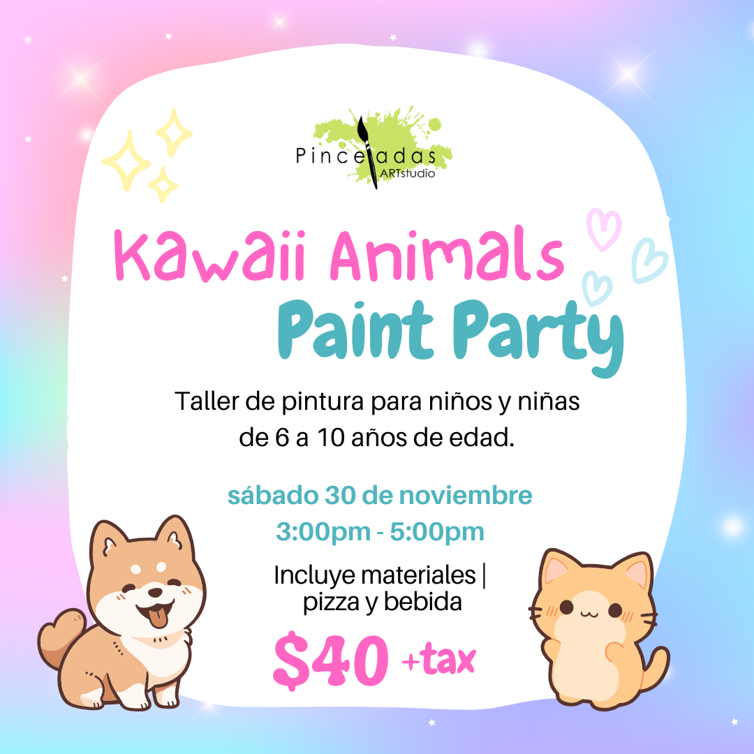 Kawaii Animals Paint Party | sábado 30 de noviembre