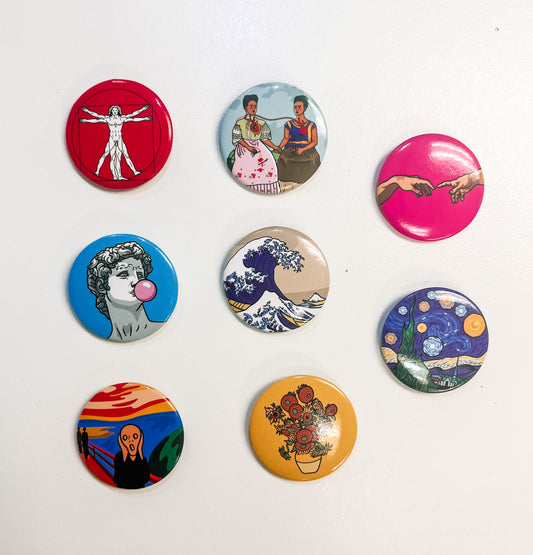 Art Buttons Pins