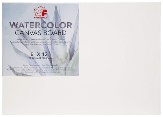 Fredrix Watercolor Canvas Board - 9” x 12”