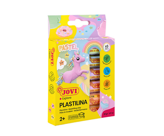 Jovi PLASTILINA Estuche 6 barras 15 g colores surtidos PASTEL