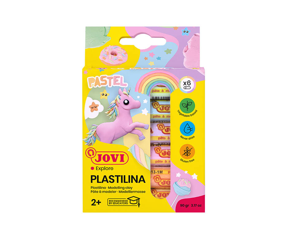 Jovi PLASTILINA Estuche 6 barras 15 g colores surtidos PASTEL