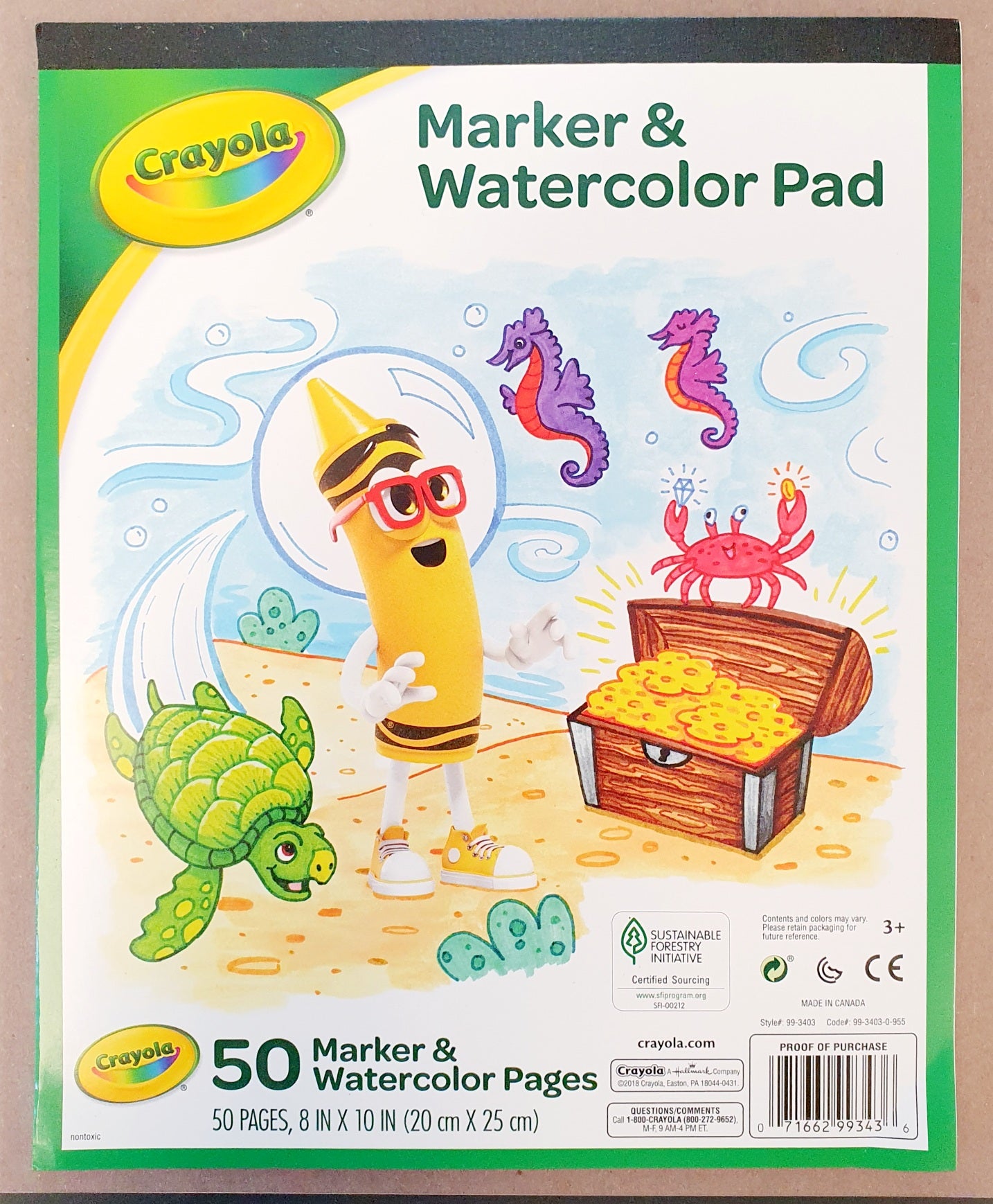 Crayola Marker & Watercolor Pad 8"×10" - 50 pages