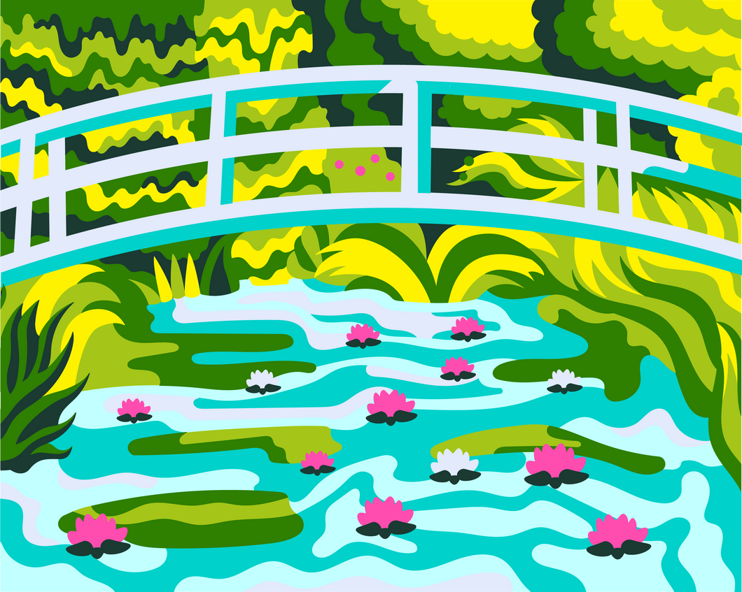 Paint by Numbers Kit - Waterlilies and Japanese Bridge by Monet