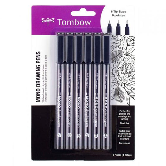 MONO Drawing Pen, 6-Pack