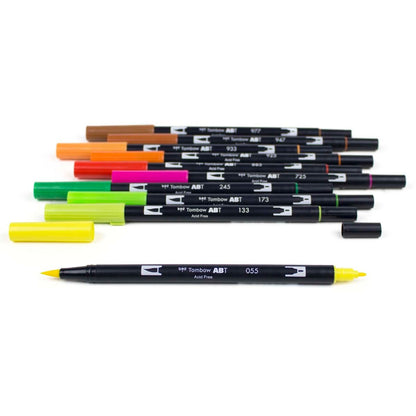 Tombow Dual Brush Pen Set, Citrus, 10PK
