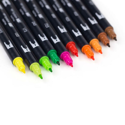 Tombow Dual Brush Pen Set, Citrus, 10PK