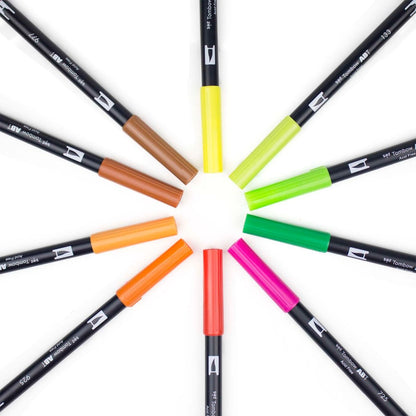 Tombow Dual Brush Pen Set, Citrus, 10PK