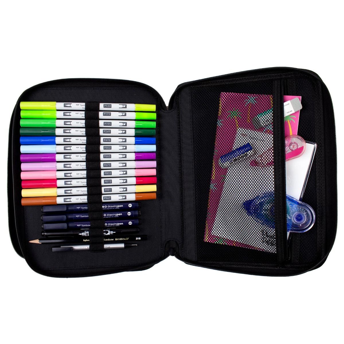 Tombow Zipper Marker Case - Black