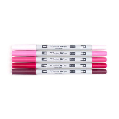 Tombow ABT PRO Alcohol Based Art Markers - Pink Tones, 5pk